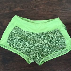 Green Nike snake skin running shorts